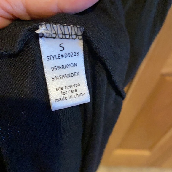 Sugar Rain maxi jersey dress, S, navy blue bottom, top portion peach/orange - Picture 4 of 6